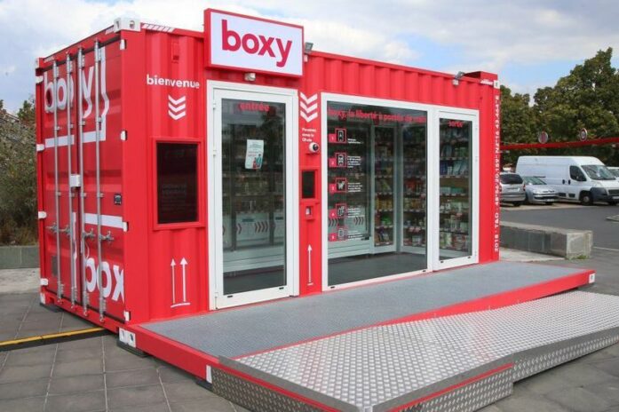 Un magasin autonome Boxy de la société Storelift