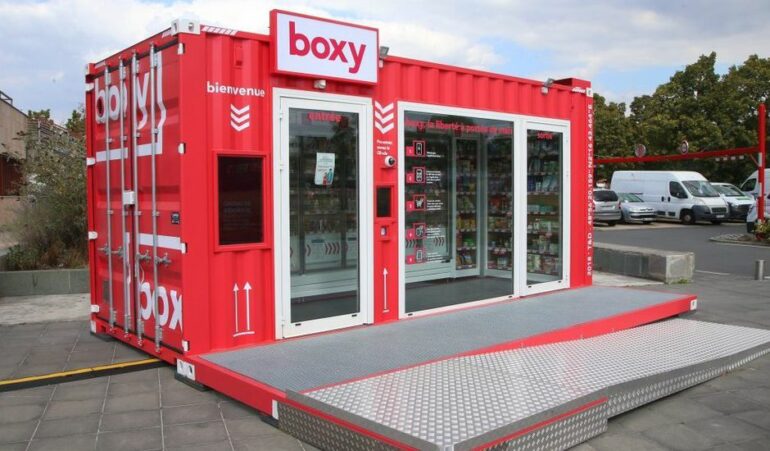 Un magasin autonome Boxy de la société Storelift