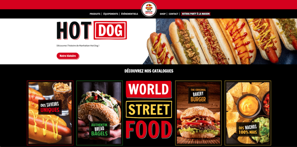Capture du site web Manhattan Hot Dog