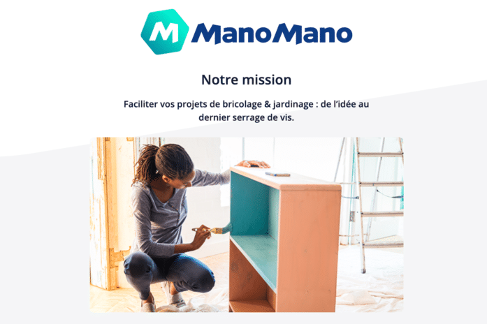 Capture du site web ManoMano