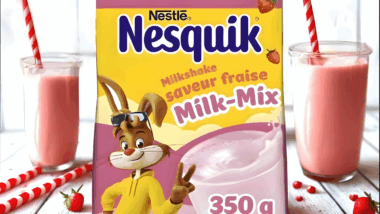 Nesquik Fraise : la nouvelle poudre à milkshake de Nestlé