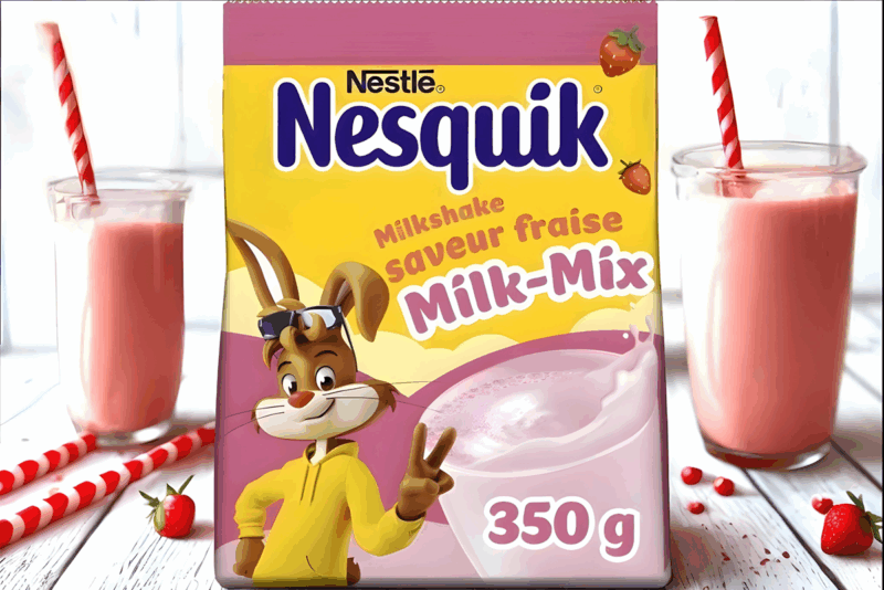 Nesquik Fraise : la nouvelle poudre à milkshake de Nestlé