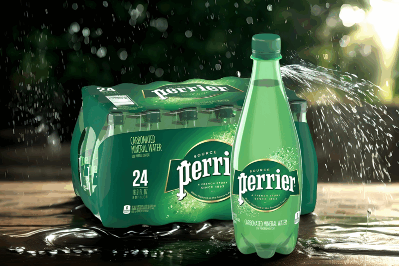 Perrier dégringole : les ventes d’eau pétillante en chute libre en supermarché