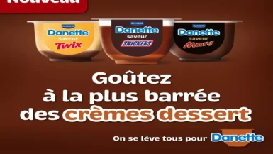 Danone réinvente la Danette avec des saveurs Mars, Twix et Snickers pour les amateurs de douceurs