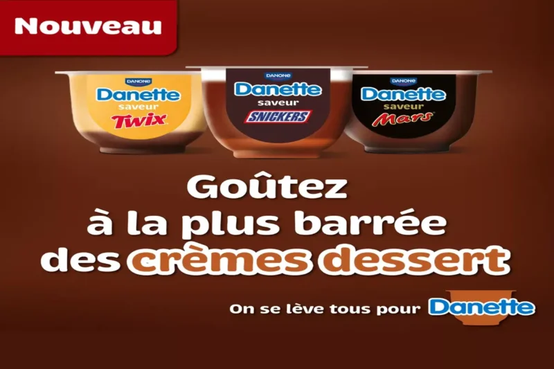 Danone réinvente la Danette avec des saveurs Mars, Twix et Snickers pour les amateurs de douceurs